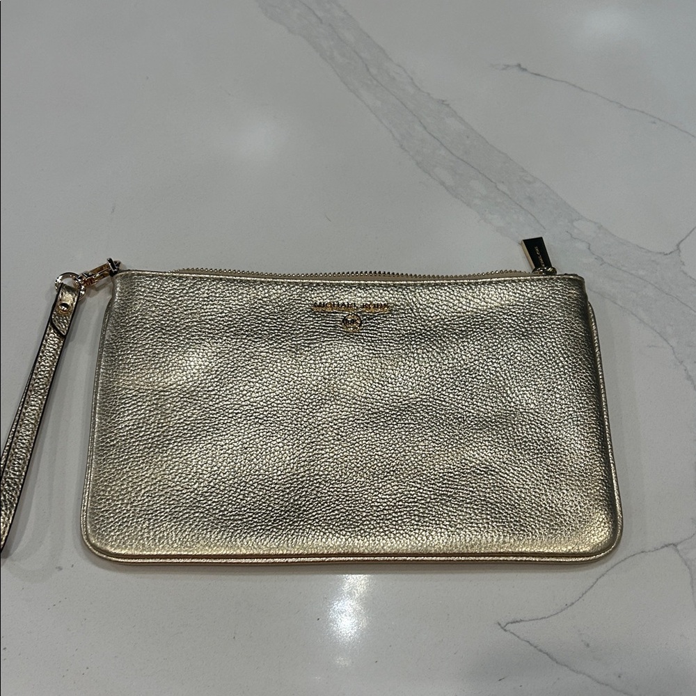 Michael Kors Metallic Gold Wristlet NWOT